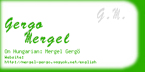 gergo mergel business card